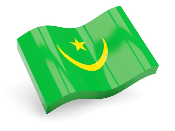 3d flag of mauritania — Stock Photo, Image