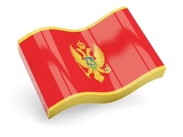 モンテネグロの 3 d の旗 — ストック写真
