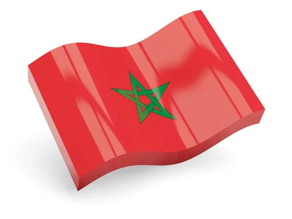 Bandeira 3d de morocco — Fotografia de Stock