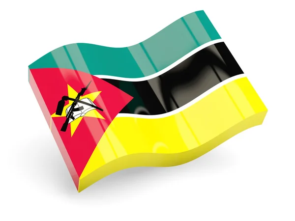 3D-vlag van Mozambique — Stockfoto