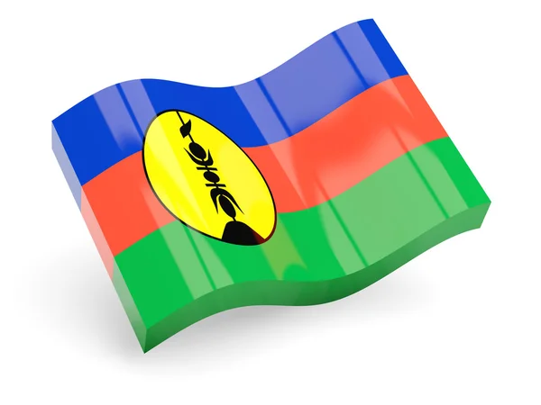 Bandiera 3d della Nuova Caledonia — Foto Stock