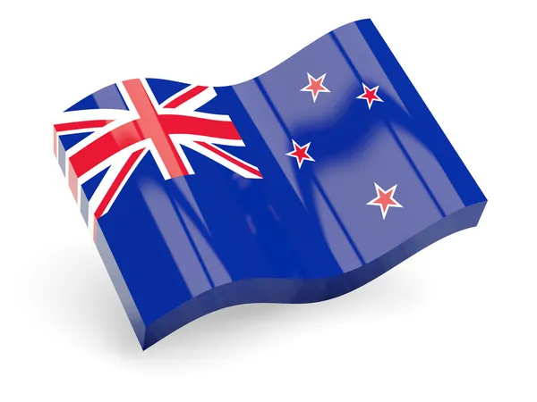 New Zealands 3D-flagg – stockfoto