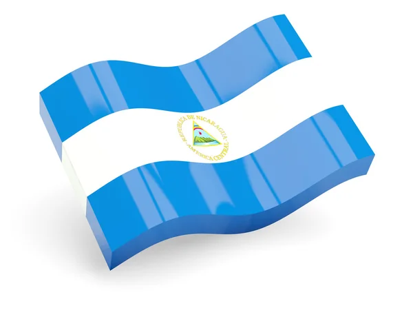 Bandeira 3d de nicarágua — Fotografia de Stock