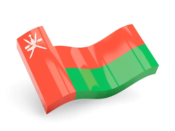 3D σημαία του Ομάν — Φωτογραφία Αρχείου