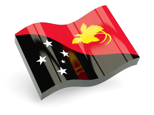 3d Flagge von Papua Neuguinea — Stockfoto