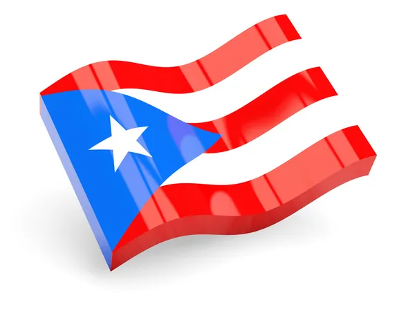3D Flagge von puerto rico — Stockfoto