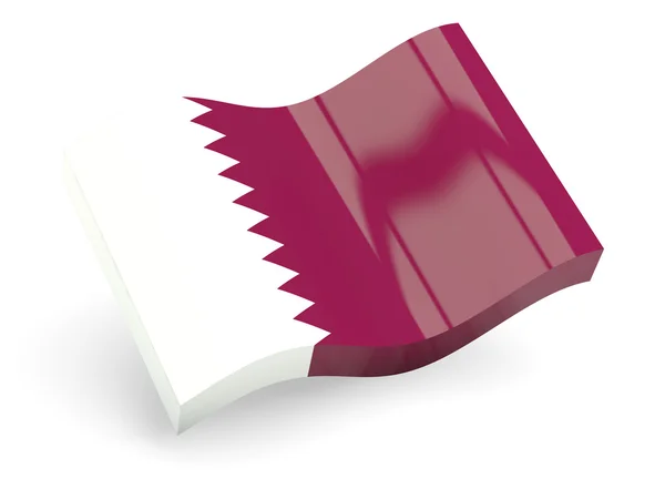 3d flag of qatar — Stock Photo, Image