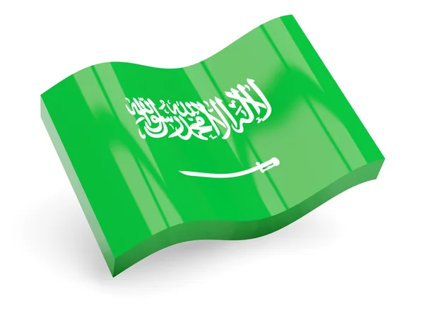 3D-vlag van Saoedi-Arabië — Stockfoto