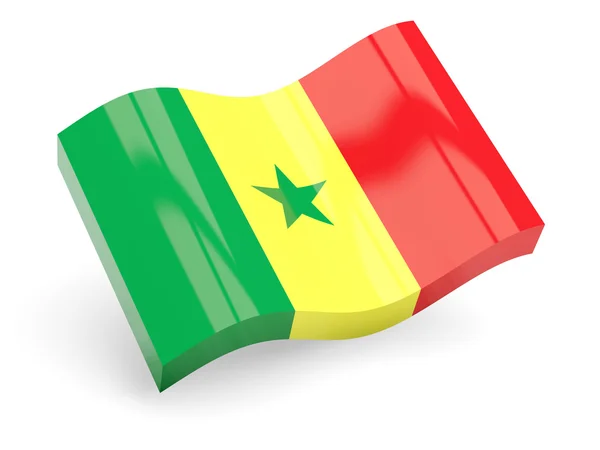 3D flaga Senegalu — Zdjęcie stockowe