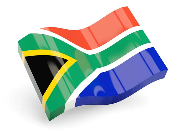 3D Flagge von Südafrika — Stockfoto