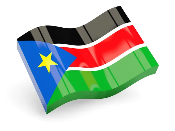 Bandiera 3d del Sud Sudan — Foto Stock