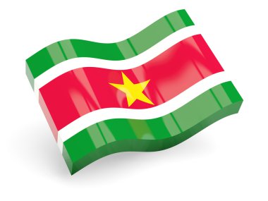 Surinam'ın 3D bayrağı
