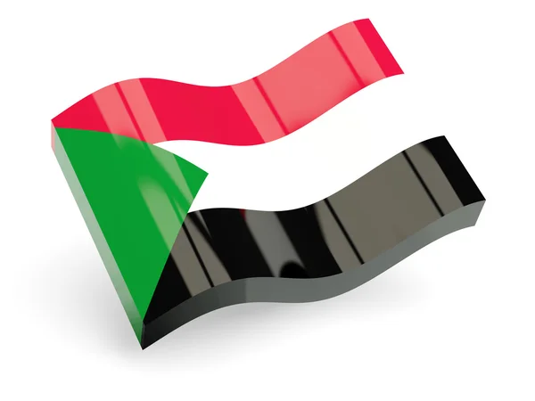 Bandera 3D de Sudan —  Fotos de Stock