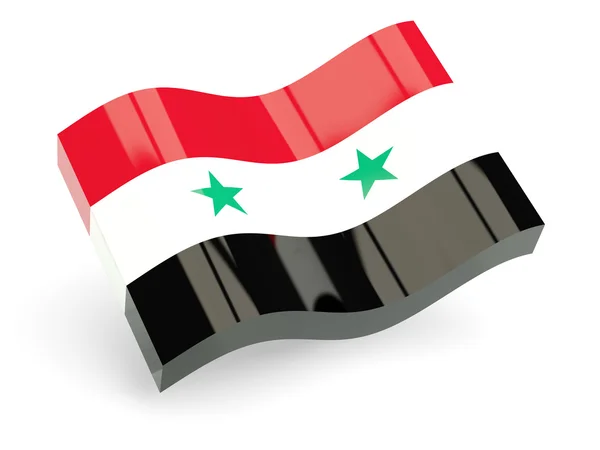 3D flagga Syrien — Stockfoto