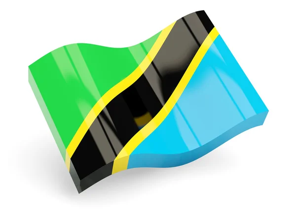 3d flag of tanzania — Stock Photo, Image