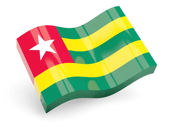 3d flag of togo — Stock Photo, Image