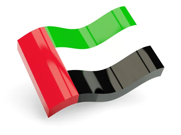 3D Flagge der Vereinigten Arabischen Emirate — Stockfoto