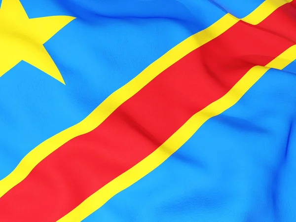 Flag of democratic republic of the congo — Stock Photo, Image