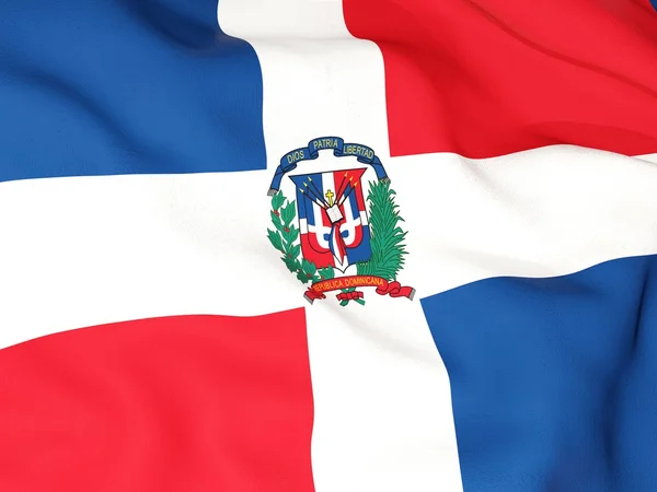 Den dominikanske republikks flagg – stockfoto