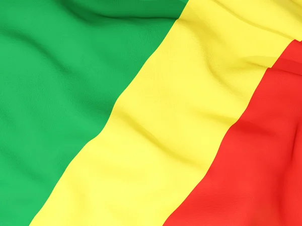 Flagge der Republik Kongo — Stockfoto