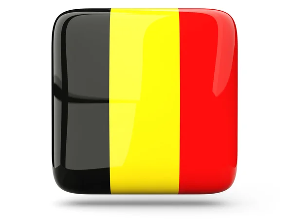 Ícone quadrado da Bélgica — Fotografia de Stock