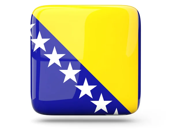 Square icon of bosnia and herzegovina — Stock Photo, Image
