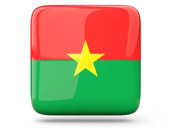 Icono cuadrado de burkina faso — Foto de Stock