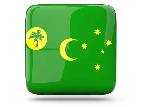Square icon of cocos islands — Stock Photo, Image