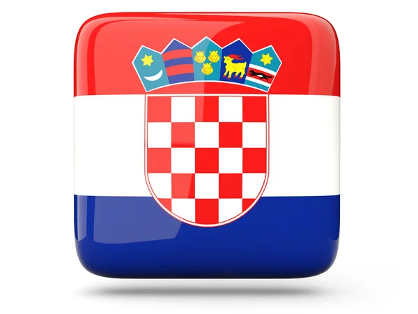 Square icon of croatia — Stock Photo, Image