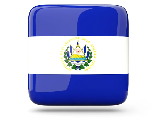 Square icon of el salvador — Stock Photo, Image