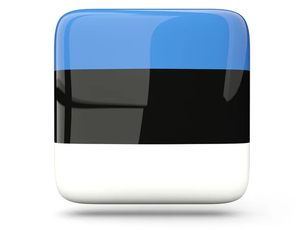 Square icon of estonia — Stock Photo, Image