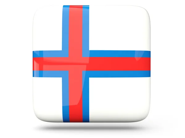 Fyrkantiga ikonen Färöarna — Stockfoto