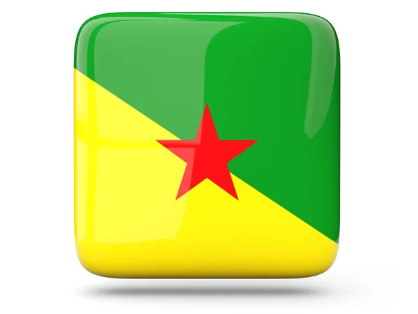 Square icon of french guiana — Stock Photo, Image