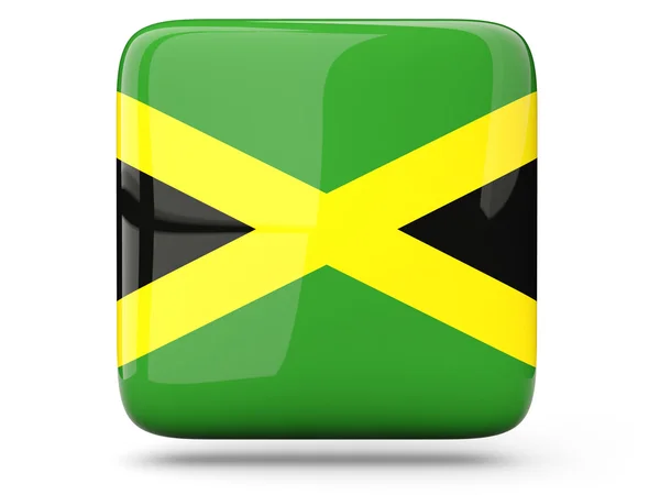Квадратная икона Ямайки — стоковое фото
