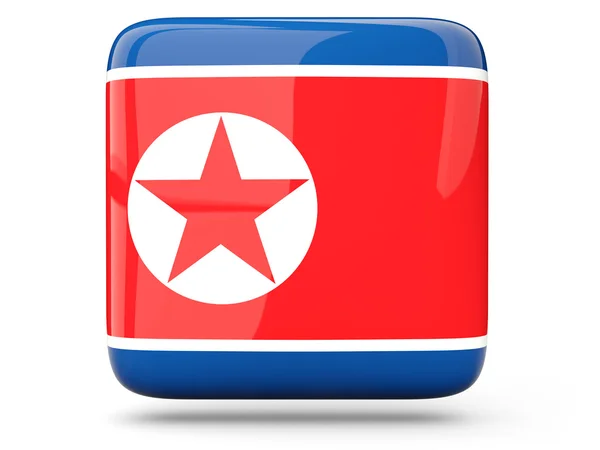 Square icon of korea north — Stock Photo, Image