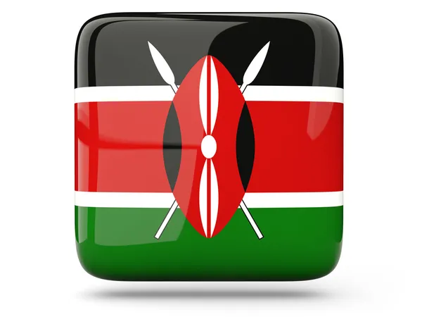 Icona quadrata di kenya — Foto Stock