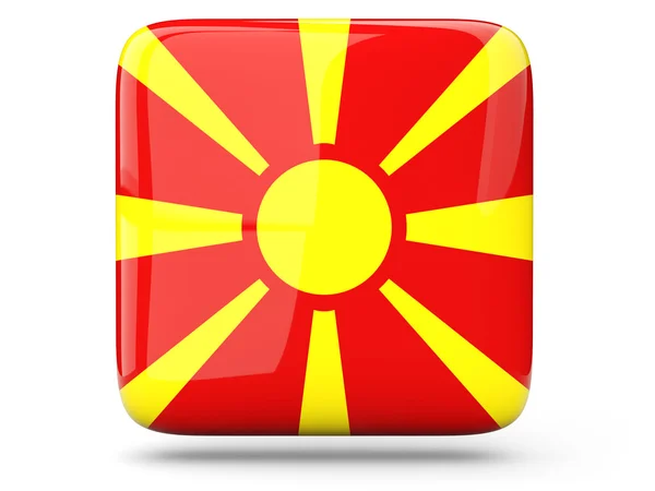 Icono cuadrado de macedonia — Foto de Stock