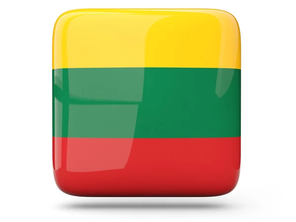Fyrkantiga ikonen för Litauen — Stockfoto