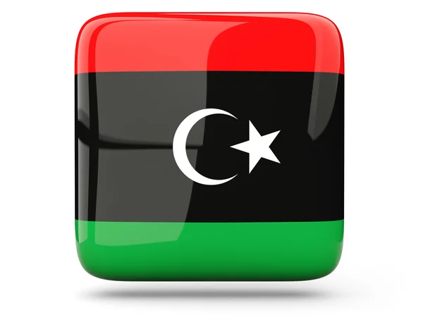 Icono cuadrado de libya — Foto de Stock