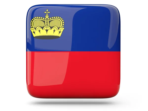 Négyzet alakú ikon-Liechtenstein — Stock Fotó