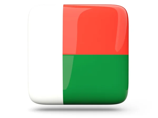 Kvadrat ikon av Madagaskar — Stockfoto