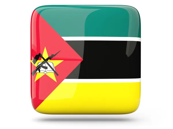 Vierkante pictogram van mozambique — Stockfoto