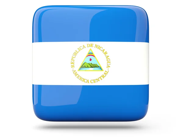 Icono cuadrado de nicaragua —  Fotos de Stock