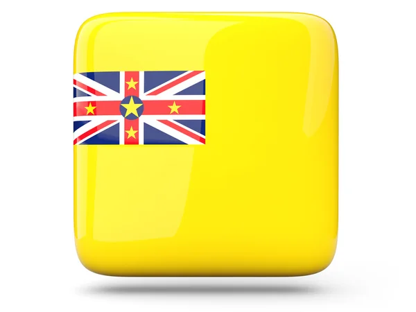 Square icon of niue — Stock Photo, Image