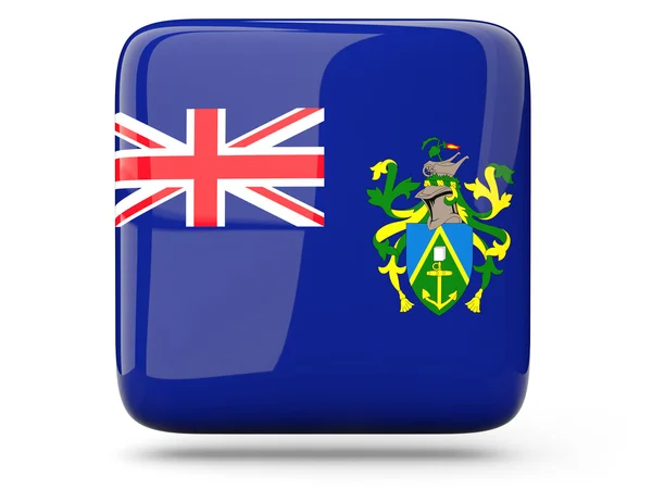 Négyzet alakú ikon a pitcairn-szigetek — Stock Fotó