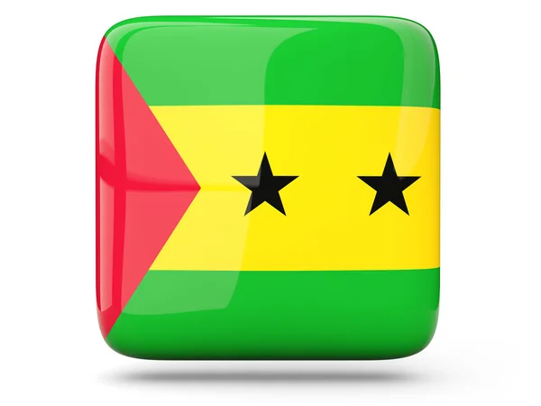 Square icon of sao tome and principe — Stock Photo, Image