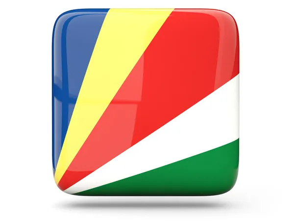 Fyrkantiga ikonen för Seychellerna — Stockfoto