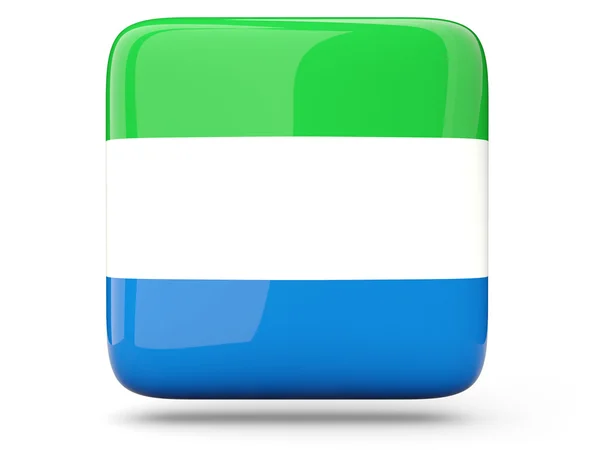 Négyzet alakú ikon a sierra Leone-i — Stock Fotó