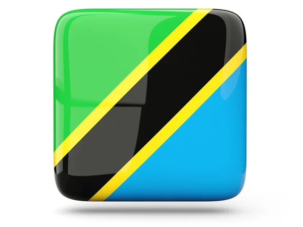 タンザニアの正方形のアイコン — ストック写真