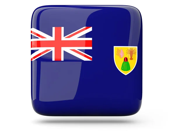 Square icon of turks and caicos islands — Stock Photo, Image